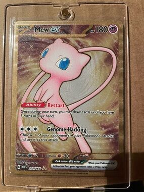Mew ex Trading Card - Pink metal novelty